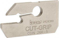 Iscar - 4.4 to 6.4mm Groove Width, 15mm Max Depth of Cut, Neutral Cut, CGIN Indexable Grooving Blade - GIFI, GIFI-E, GIFI-E (Full Radius), GINI-E, GIPI, GIPI (Full Radius), GIPI-E, TIPI-MT Insert Style, Series Cut Grip - USA Tool & Supply