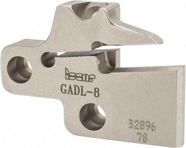 Iscar - 6.6 to 8.3mm Groove Width, 25.5mm Max Depth of Cut, Left Hand Cut, GAD Indexable Grooving Blade - GDM.., GIA-K, GIF-E, GIPA 8.. Insert Style, Series Cut Grip - USA Tool & Supply