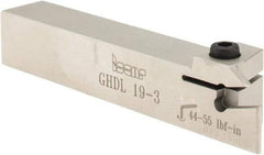 Iscar - GHD, External, Left Hand, 0.36" Max Depth of Cut, 0.11 to 0.157" Groove Width, Indexable Grooving Tool Holder - GI.. Insert Compatibility, 3/4" Shank Height, 3/4" Shank Width, 4-1/2" OAL - USA Tool & Supply