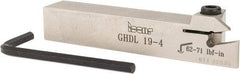 Iscar - GHD, External, Left Hand, 0.4" Max Depth of Cut, 0.157 to 0.197" Groove Width, Indexable Grooving Tool Holder - GI.. Insert Compatibility, 3/4" Shank Height, 3/4" Shank Width, 4-1/2" OAL - USA Tool & Supply