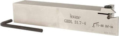 Iscar - GHD, External, Left Hand, 0.4" Max Depth of Cut, 0.157 to 0.197" Groove Width, Indexable Grooving Tool Holder - GI.. Insert Compatibility, 1-1/4" Shank Height, 1-1/4" Shank Width, 7" OAL - USA Tool & Supply