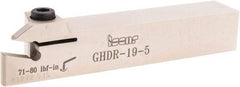 Iscar - GHD, External, Right Hand, 1/2" Max Depth of Cut, 0.197 to 1/4" Groove Width, Indexable Grooving Tool Holder - GI.. Insert Compatibility, 3/4" Shank Height, 3/4" Shank Width, 4-1/2" OAL - USA Tool & Supply
