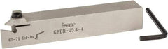 Iscar - External Thread, 0.4" Max Depth of Cut, 0.157" Min Groove Width, 6" OAL, Right Hand Indexable Grooving Cutoff Toolholder - 1" Shank Height x 1" Shank Width, GI.., GPV.., TIP.. Insert Style, GHD Toolholder Style, Series Cut Grip - USA Tool & Supply