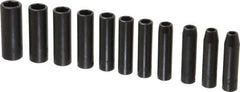 Proto - 11 Piece 3/8" Drive Deep Well Impact Socket Set - 6 Points, 7mm to 17mm Range, Metric Measurement Standard - USA Tool & Supply