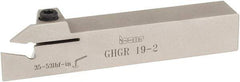 Iscar - GHG, External, Right Hand, 1.34" Max Depth of Cut, 0.016 to 3/32" Groove Width, Indexable Grooving Tool Holder - GI..,TIP.. Insert Compatibility, 3/4" Shank Height, 3/4" Shank Width, 4-1/2" OAL - USA Tool & Supply
