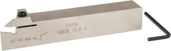 Iscar - GHG, External, Right Hand, 1.34" Max Depth of Cut, 0.016 to 3/32" Groove Width, Indexable Grooving Tool Holder - GI..,TIP.. Insert Compatibility, 1" Shank Height, 1" Shank Width, 6" OAL - USA Tool & Supply