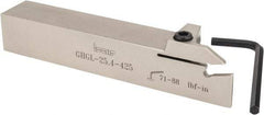 Iscar - GHG, External, Left Hand, 2" Max Depth of Cut, 0.185 to 1/4" Groove Width, Indexable Grooving Tool Holder - GI..,TIP.. Insert Compatibility, 1" Shank Height, 1" Shank Width, 6" OAL - USA Tool & Supply