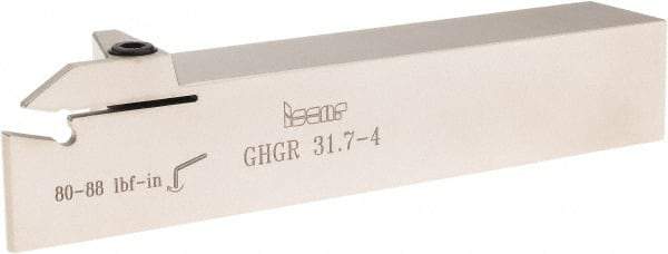 Iscar - External Thread, 1" Max Depth of Cut, 0.15" Min Groove Width, 7" OAL, Right Hand Indexable Grooving Cutoff Toolholder - 1-1/4" Shank Height x 1-1/4" Shank Width, GI.. Insert Style, GHG Toolholder Style, Series Cut Grip - USA Tool & Supply