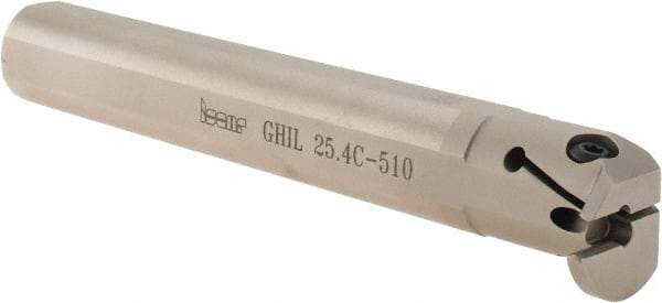 Iscar - 1-1/4" Min Bore Diam, 7" OAL, 1" Shank Diam, GHI Indexable Boring Bar - 1" Max Bore Depth, GI.. Insert - USA Tool & Supply
