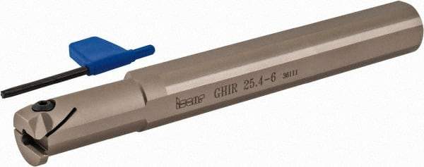 Iscar - 0.984" Min Bore Diam, 8" OAL, 1" Shank Diam, GHI Indexable Boring Bar - 2" Max Bore Depth, GI.. Insert - USA Tool & Supply