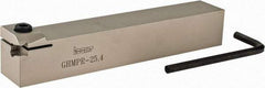 Iscar - GHMP, External, Right Hand, 0.189" Max Depth of Cut, 1/4" Max Groove Width, Indexable Grooving Tool Holder - GI.., GPV, TIP Insert Compatibility, 1" Shank Height, 1" Shank Width, 6" OAL - USA Tool & Supply
