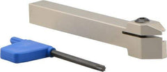 Iscar - GHM, External, Right Hand, 0.189" Max Depth of Cut, 0.157" Max Groove Width, Indexable Grooving Tool Holder - GI.. Insert Compatibility, 1/2" Shank Height, 1/2" Shank Width, 4-1/2" OAL - USA Tool & Supply