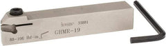 Iscar - GHMR, External, Right Hand, 0.189" Max Depth of Cut, 1/4" Max Groove Width, Indexable Grooving Tool Holder - GI.., GPV.., TIP.. Insert Compatibility, 3/4" Shank Height, 3/4" Shank Width, 4.4" OAL - USA Tool & Supply