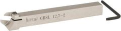 Iscar - GHS, External, Left Hand, 1" Max Depth of Cut, 0.087 to 1/8" Groove Width, Indexable Grooving Tool Holder - GIG, GIM, GIP, TIP Insert Compatibility, 1/2" Shank Height, 1/2" Shank Width, 4.72" OAL - USA Tool & Supply
