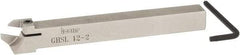 Iscar - GHS, External, Left Hand, 0.98" Max Depth of Cut, 2.2 to 3.15mm Groove Width, Indexable Grooving Tool Holder - GIG, GIM, GIP, TIP Insert Compatibility, 12mm Shank Height, 12mm Shank Width, 120mm OAL - USA Tool & Supply