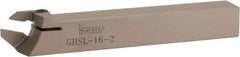 Iscar - GHS, External, Left Hand, 1.26" Max Depth of Cut, 2.2 to 3.15mm Groove Width, Indexable Grooving Tool Holder - GIG, GIM, GIP, TIP Insert Compatibility, 16mm Shank Height, 16mm Shank Width, 120mm OAL - USA Tool & Supply