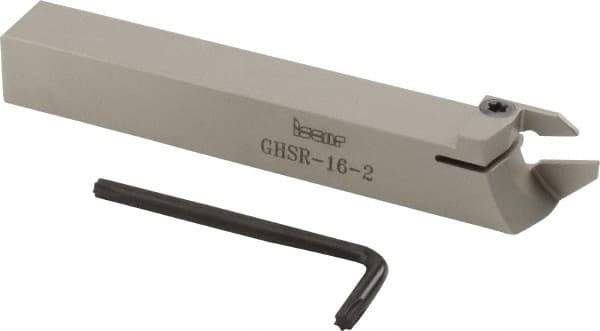 Iscar - GHS, Right Hand Cut, 1.26" Max Workpc Diam, GIG, GIM, GIP, TIP Insert, Indexable Cutoff Toolholder - 1.26 Max Depth of Cut, 16mm Shank Width, 16mm Shank Height, 120mm OAL - USA Tool & Supply