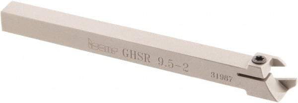 Iscar - GHS, External, Right Hand, 0.395" Max Depth of Cut, 0.087 to 1/8" Groove Width, Indexable Grooving Tool Holder - GIG, GIM, GIP, TIP Insert Compatibility, 3/8" Shank Height, 3/8" Shank Width, 4.72" OAL - USA Tool & Supply