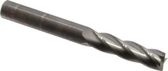 M.A. Ford - 7/16", 1-3/4" LOC, 7/16" Shank Diam, 4" OAL, 4 Flute, Solid Carbide Square End Mill - Single End, Uncoated, Spiral Flute, 30° Helix, Centercutting, Right Hand Cut, Right Hand Flute, Series 122 - USA Tool & Supply