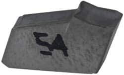 Iscar - GFN IC54 Grade, 0.0945" Cutting Width, Carbide Cutoff Insert - 0° Neutral Lead Angle, 0.0063" Cnr Rad, Single End - USA Tool & Supply