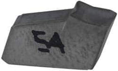 Iscar - GFN IC54 Grade, 0.0945" Cutting Width, Carbide Cutoff Insert - 0° Neutral Lead Angle, 0.0063" Cnr Rad, Single End - USA Tool & Supply