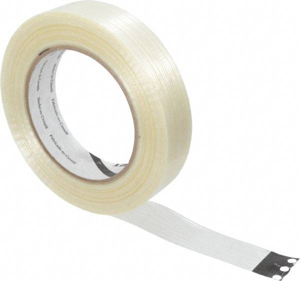 3M - 1" x 60 Yd Clear Rubber Adhesive Packaging Tape - Polypropylene Film Backing, 4 mil Thick, 100 Lb Tensile Strength, Series 8934 - USA Tool & Supply