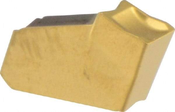 Iscar - GFN IC250 Grade, 0.1193" Cutting Width, Carbide Cutoff Insert - 0° Neutral Lead Angle, 0.0079" Cnr Rad, TiN Coated, Single End - USA Tool & Supply