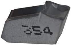 Iscar - GFN IC354 Grade, 0.1594" Cutting Width, Carbide Cutoff Insert - 0° Neutral Lead Angle, 0.0094" Cnr Rad, TiCN Coated, Single End - USA Tool & Supply