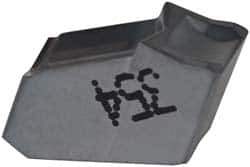 Iscar - GFN IC354 Grade, 0.1886" Cutting Width, Carbide Cutoff Insert - 0° Neutral Lead Angle, 0.011" Cnr Rad, TiCN Coated, Single End - USA Tool & Supply