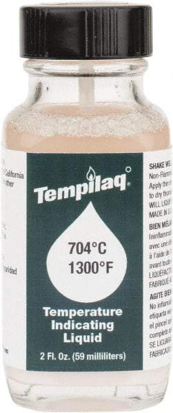 Tempil - 1,300°F Temp Indicating Liquid - 2 Ounce Container, 704°C - USA Tool & Supply