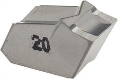 Iscar - GFN IC20 Grade, 0.2516" Cutting Width, Carbide Cutoff Insert - 0° Neutral Lead Angle, 0.0138" Cnr Rad, Single End - USA Tool & Supply