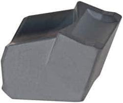 Iscar - GFN IC354 Grade, 0.374" Cutting Width, Carbide Cutoff Insert - 0° Neutral Lead Angle, 0.0185" Cnr Rad, TiCN Coated, Single End - USA Tool & Supply