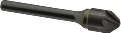 SGS - 1/2" Head Diam, 1/4" Shank Diam, 6 Flute 82° Solid Carbide Countersink - USA Tool & Supply