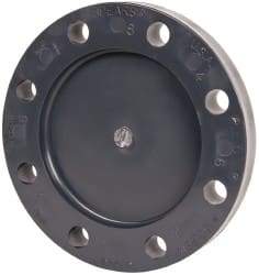 Value Collection - 6" Pipe, 11" OD, PVC Blind Pipe Flange - Schedule 80, Gray - USA Tool & Supply
