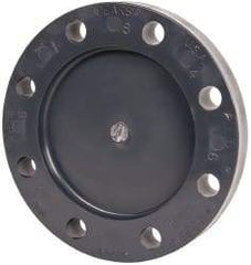 Value Collection - 6" Pipe, 11" OD, PVC Blind Pipe Flange - Schedule 80, Gray - USA Tool & Supply