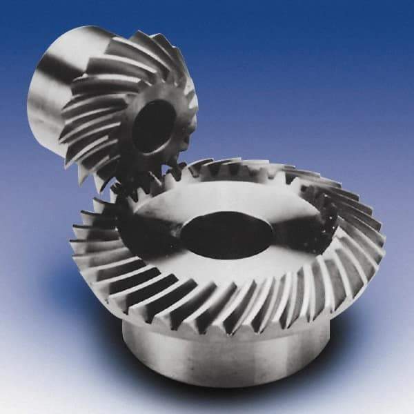 Boston Gear - 14 Pitch, 1.86" OD, 26 Tooth Spiral Bevel Gear & Pinion - 0.31" Face Width, Hardened Steel - USA Tool & Supply