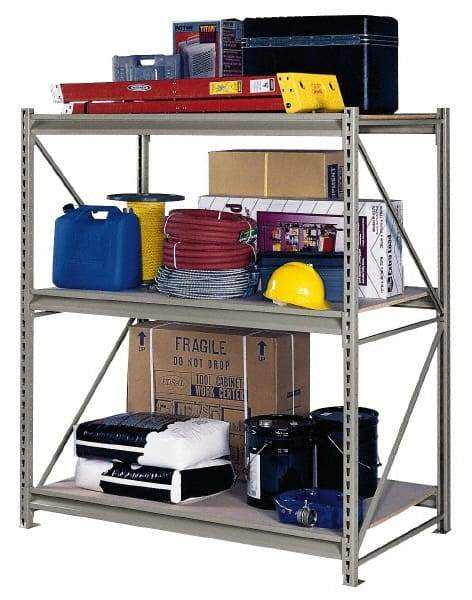 Edsal - 16,000 Lb Capacity Bulk Storage Welded Rack End - 2" Wide x 96" High x 36" Deep - USA Tool & Supply