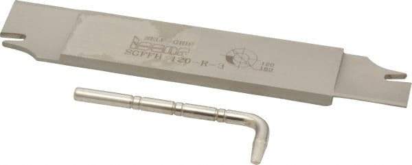 Iscar - 1.2598" Blade Height, 0.2047" Blade Width, 5.9055" OAL, Right Hand Cut, Double End Indexable Cut-Off Blade - 25mm Max Depth of Cut, SGFFH Blade, Self Grip Series - USA Tool & Supply