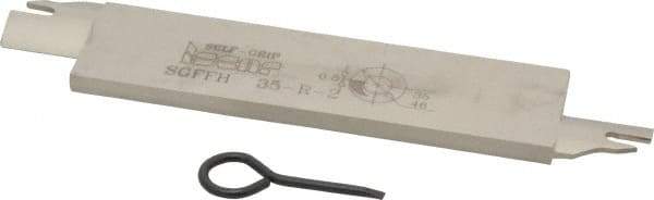 Iscar - 1.2598" Blade Height, 0.2047" Blade Width, 5.9055" OAL, Right Hand Cut, Double End Indexable Cut-Off Blade - 20mm Max Depth of Cut, SGFFH Blade, Self Grip Series - USA Tool & Supply