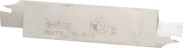 Iscar - 1.2598" Blade Height, 0.2047" Blade Width, 5.9055" OAL, Right Hand Cut, Double End Indexable Cut-Off Blade - 20mm Max Depth of Cut, SGFFH Blade, Self Grip Series - USA Tool & Supply
