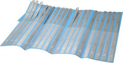 Precision Brand - 20 Piece, 0.001 to 0.03" Thick, Parallel Feeler Gage Set - 12" Leaf Length, 1/2" Wide, Steel - USA Tool & Supply