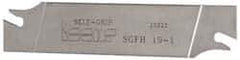 Iscar - 3/4" Blade Height, 0.0472" Blade Width, 3.3858" OAL, Right Hand Cut, Double End Indexable Cut-Off Blade - SGFH Blade, Self Grip Series - USA Tool & Supply