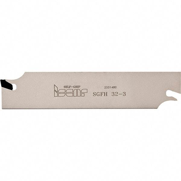 Iscar - 1.0236" Blade Height, 0.1575" Blade Width, 2.4803" OAL, Neutral Cut, Single End Indexable Cut-Off Blade - SGFH Blade, Self Grip Series - USA Tool & Supply
