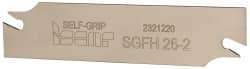 Iscar - 1.0236" Blade Height, 1/16" Blade Width, 4.3307" OAL, Right Hand Cut, Double End Indexable Cut-Off Blade - SGFH Blade, Self Grip Series - USA Tool & Supply