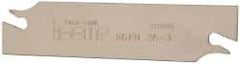Iscar - 1.0236" Blade Height, 0.0945" Blade Width, 4.3307" OAL, Right Hand Cut, Double End Indexable Cut-Off Blade - SGFH Blade, Self Grip Series - USA Tool & Supply
