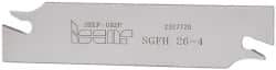 Iscar - 1.0236" Blade Height, 1/8" Blade Width, 4.3307" OAL, Right Hand Cut, Single End Indexable Cut-Off Blade - SGFH Blade, Self Grip Series - USA Tool & Supply