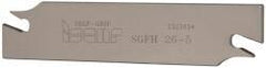Iscar - 1.0236" Blade Height, 0.1575" Blade Width, 4.3307" OAL, Right Hand Cut, Single End Indexable Cut-Off Blade - SGFH Blade, Self Grip Series - USA Tool & Supply