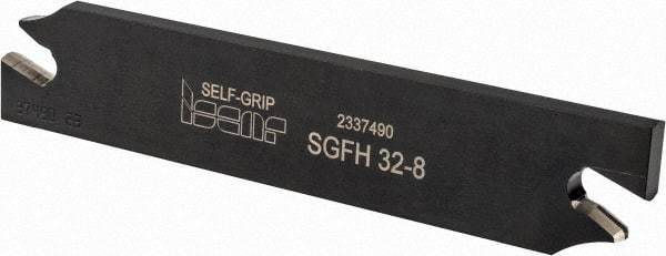 Iscar - 7.4 to 8.5mm Groove Width, Neutral Cut, SGFH Indexable Grooving Blade - GFN-C Insert Style, Series Self-Grip - USA Tool & Supply