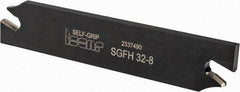 Iscar - 7.4 to 8.5mm Groove Width, Neutral Cut, SGFH Indexable Grooving Blade - GFN-C Insert Style, Series Self-Grip - USA Tool & Supply