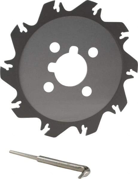 Iscar - Arbor Hole Connection, 1.55" Depth of Cut, 6.3" Cutter Diam, 1-1/2" Hole Diam, 10 Tooth Indexable Slotting Cutter - SGSF Toolholder, GSF. Insert - USA Tool & Supply